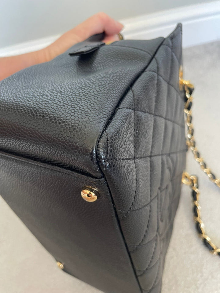 Petite Timeless Tote (PTT) in Black caviar GHW series 14 2011