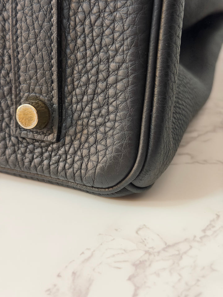 Hermes Birkin 35 Noir Black Togo Leather GHW Stamp T 2015