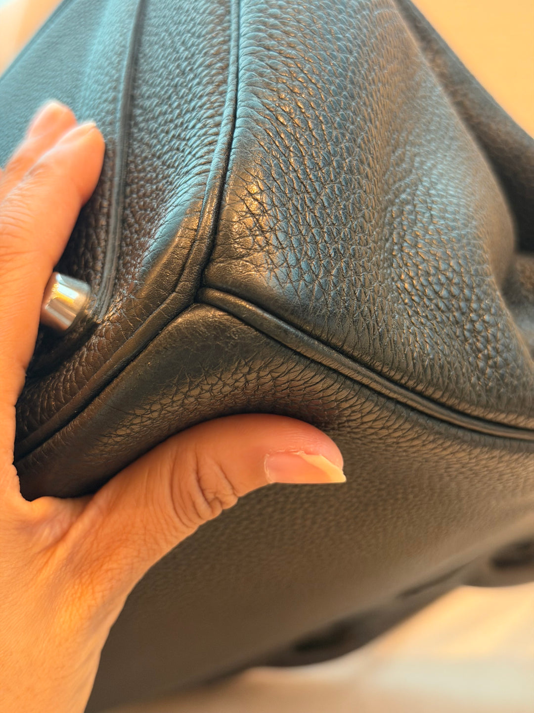 HERMÈS Black Noir Togo Leather PHW Birkin 35 Stamp M in Sq
