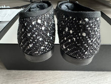 Load image into Gallery viewer, CHANEL Tweed Ballerina in Blaco and Ecru size EU 37.5
