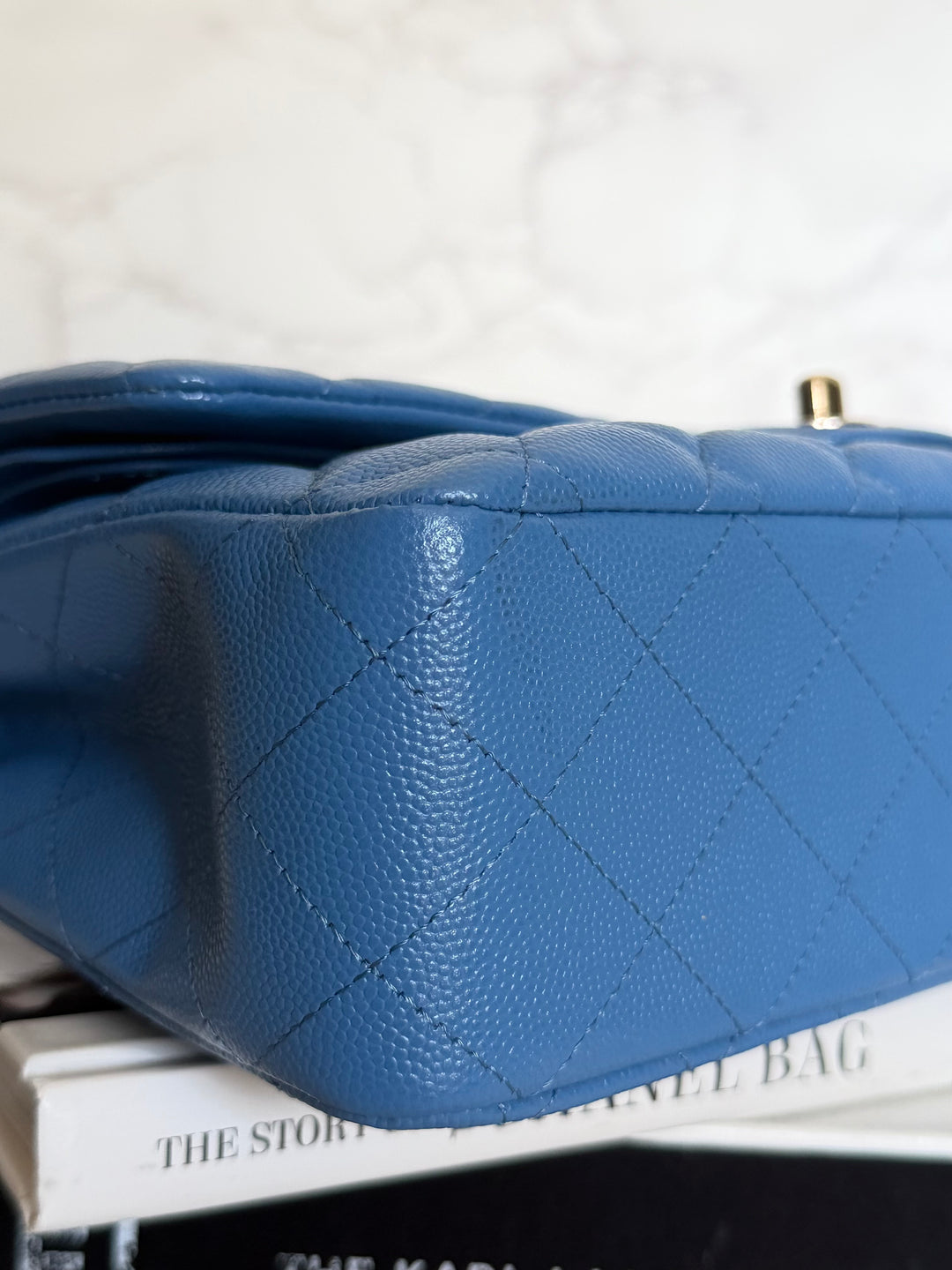 Chanel series 30 2020 Blue Caviar LGHW Medium ML timeless Classic double Flap Bag