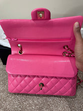 Load image into Gallery viewer, CHANEL 21C collection series 30 Barbie Pink Caviar LGHW Medium Timeless Classic Double Flap Bag
