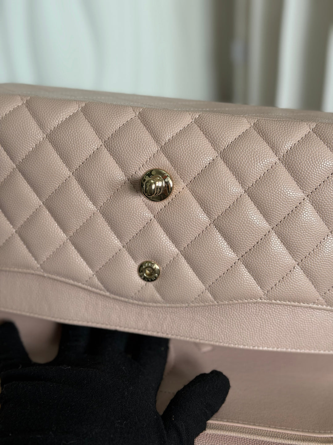 CHANEL 21C 2021 Rose Clair Caviar LGHW Medium ML 11.12 Timeless Classic Double Flap Bag