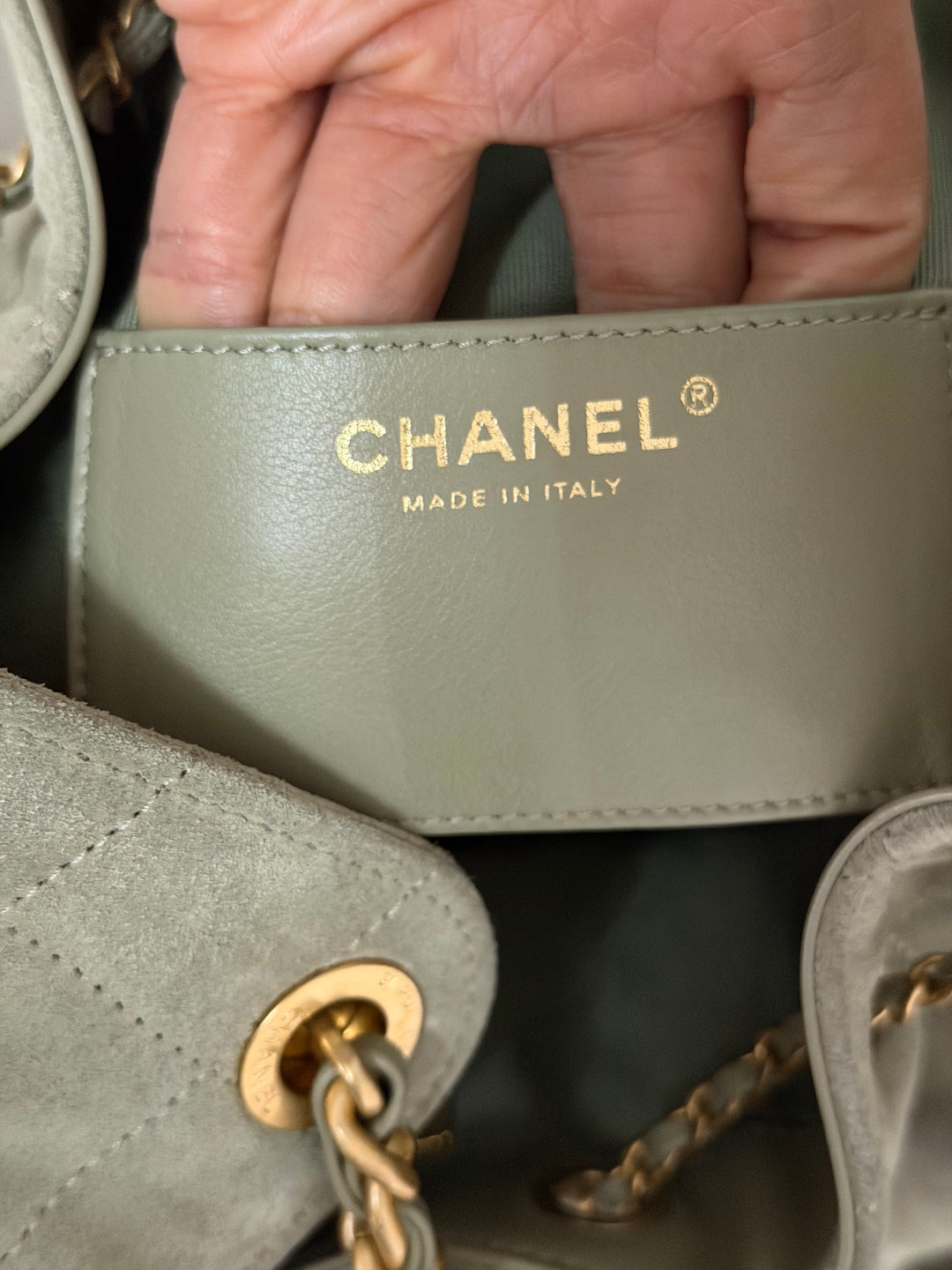 CHANEL 25C 2025 Khaki Suede Aged GHW 25 Hobo Bag size Medium