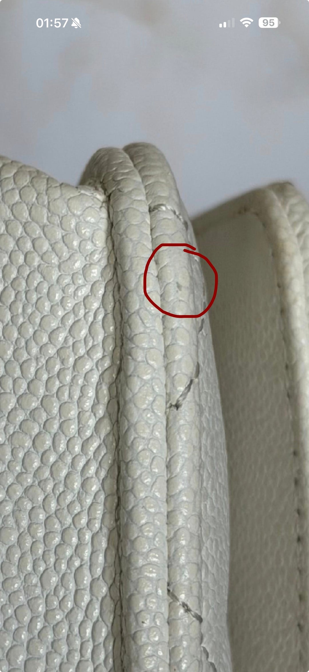 CHANEL White Caviar LGHW Classic Wallet on Chain (WOC) 2024