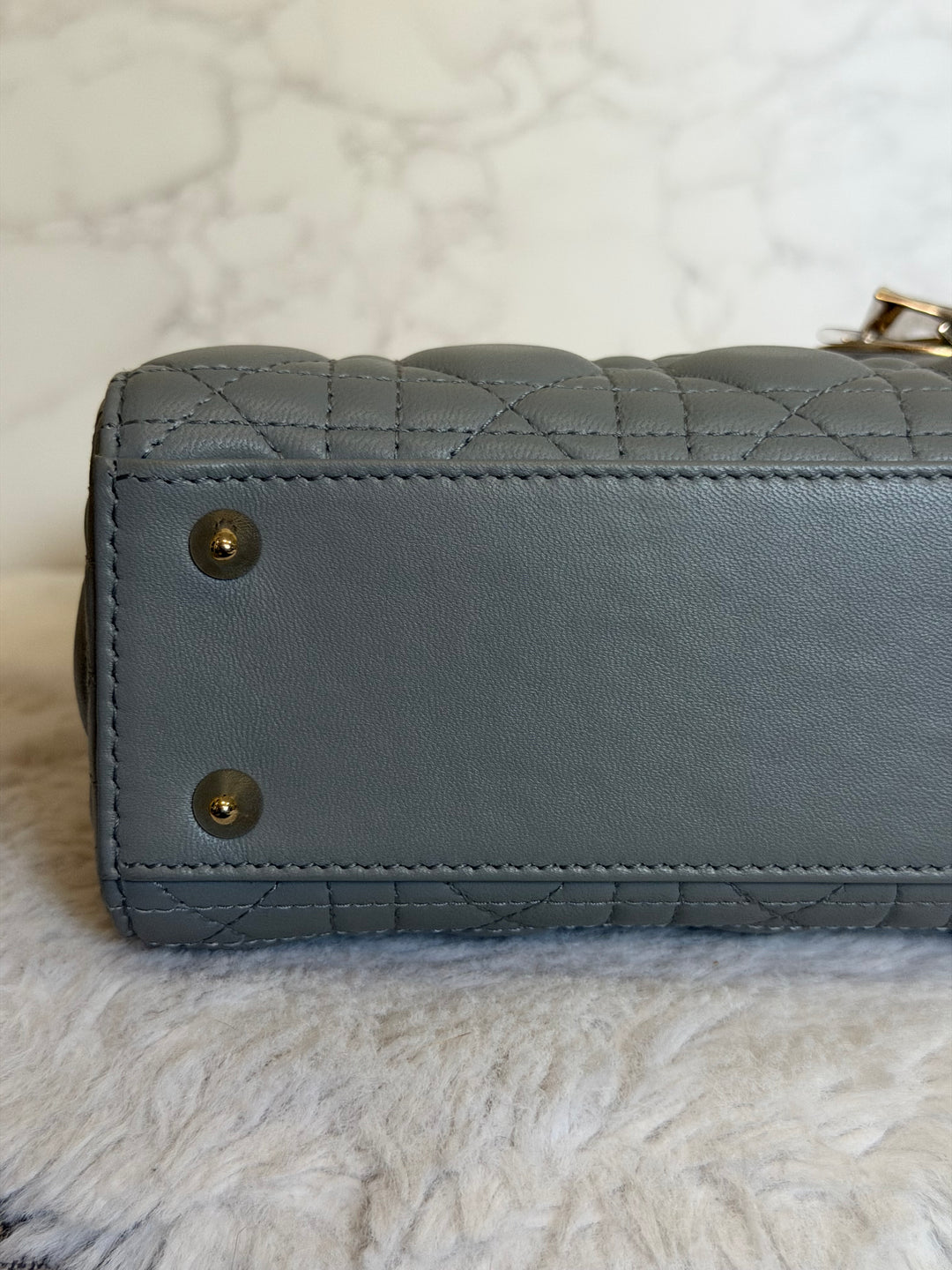 DIOR Lady Dior Grey Lambskin ABCDior size Small 2022 LGHW