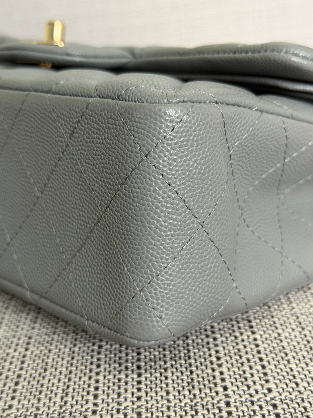 CHANEL Series 29 20C collection 2020 Grey caviar LGHW Small Timeless Classic double flap bag