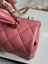 Load image into Gallery viewer, Chanel Pink Lambskin (2022) LGHW Mini Rectangular Flap Bag with Top Handle
