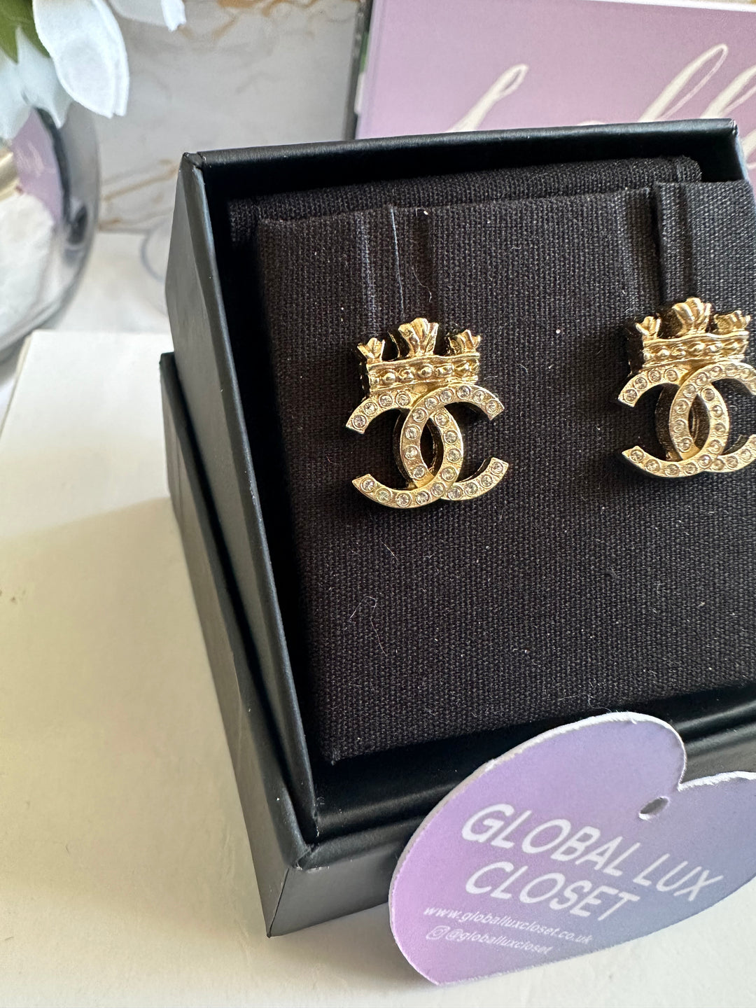 Chanel 21A Crown LGHW Earrings