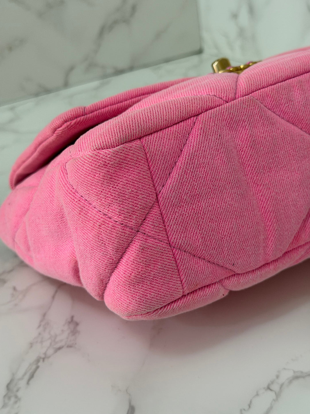 CHANEL 21S 2021 series 31 Pink Denim 19 size Small Flap Bag