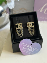 Load image into Gallery viewer, Chanel 21S LGHW Multi Chain Gold Tone Earrings
