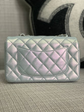 Load image into Gallery viewer, Chanel 21K collection 2021 Iridescent Light Blue Calf skin SHW Mini Rectangular Flap Bag
