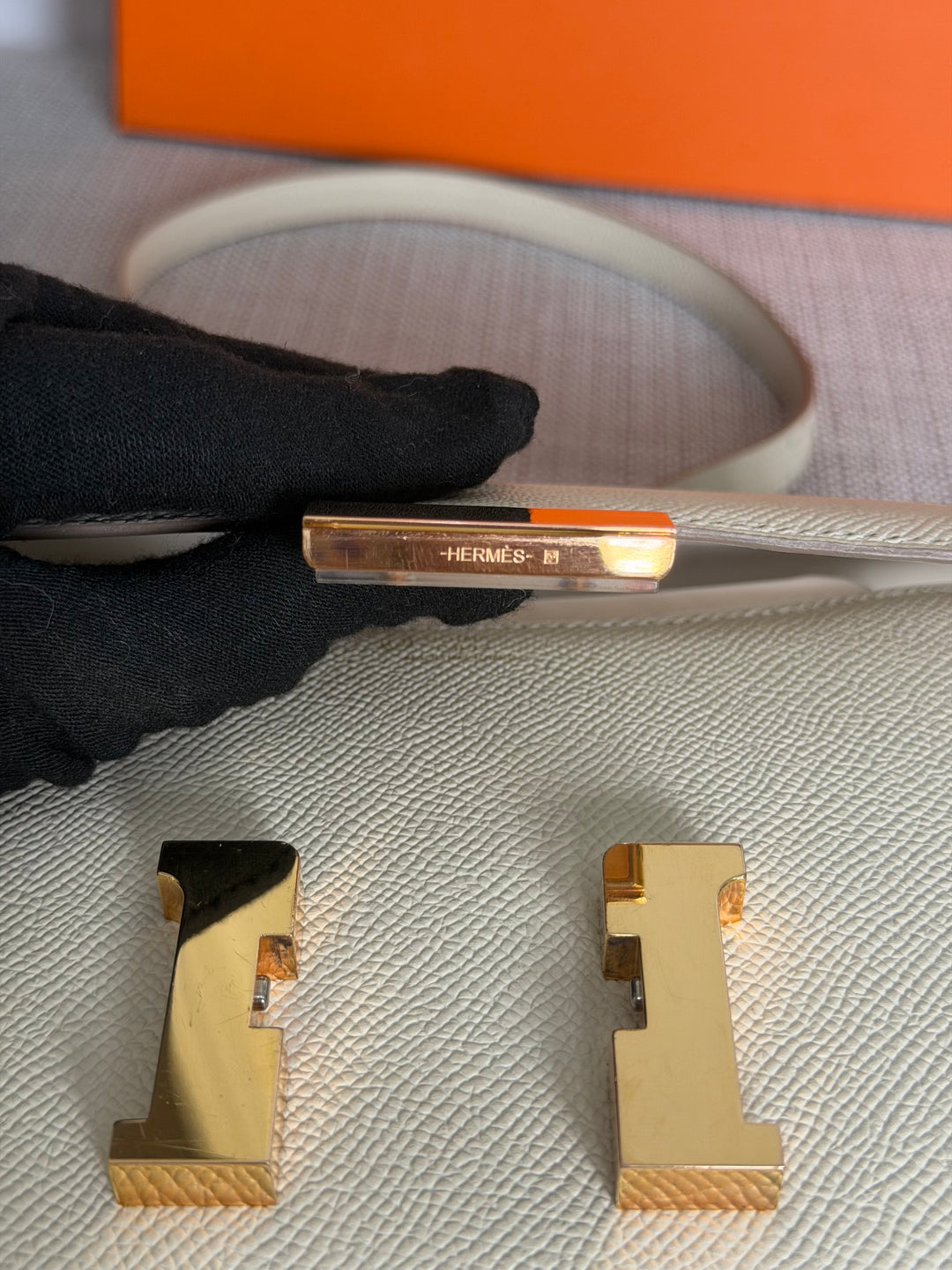Hermès Constance 18 Mini Constance Craie Epsom Leather RGHW