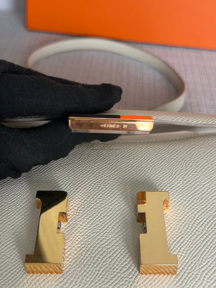 Hermès Constance 18 Mini Constance Craie Epsom Leather RGHW