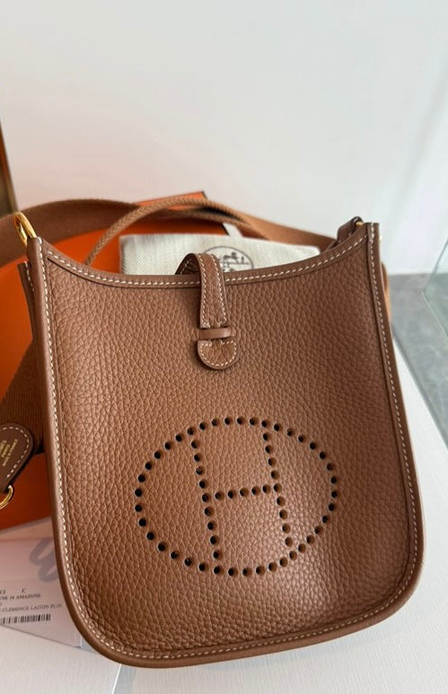 Hermes Mini Evelyn PM Gold with GHW