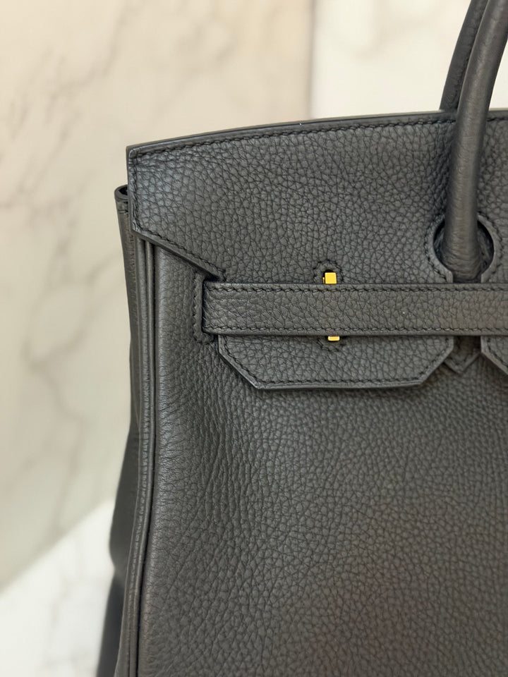 Hermes Birkin 35 Noir Black Togo Leather GHW Stamp T 2015