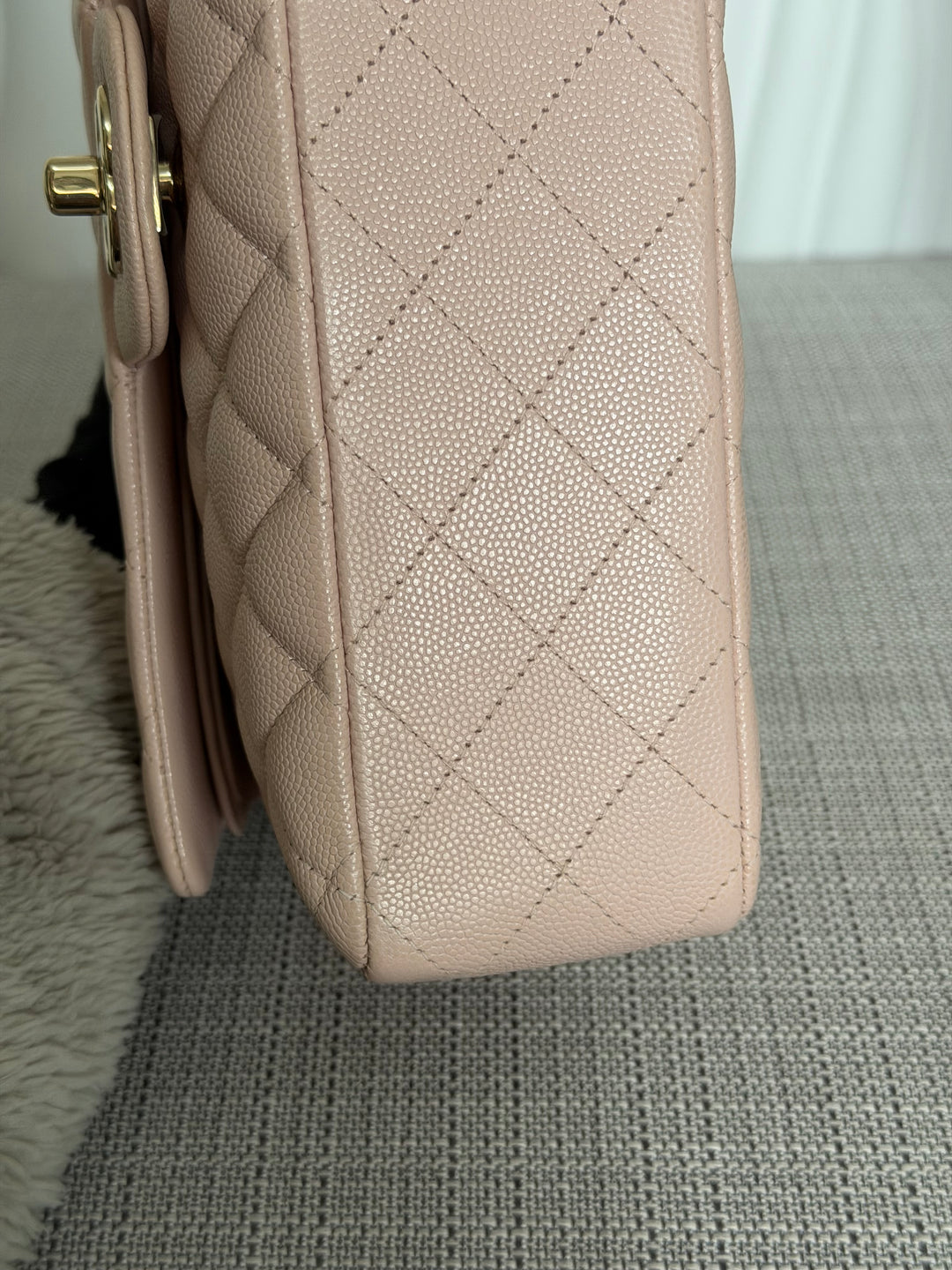 CHANEL 21C 2021 Rose Clair Caviar LGHW Medium ML 11.12 Timeless Classic Double Flap Bag