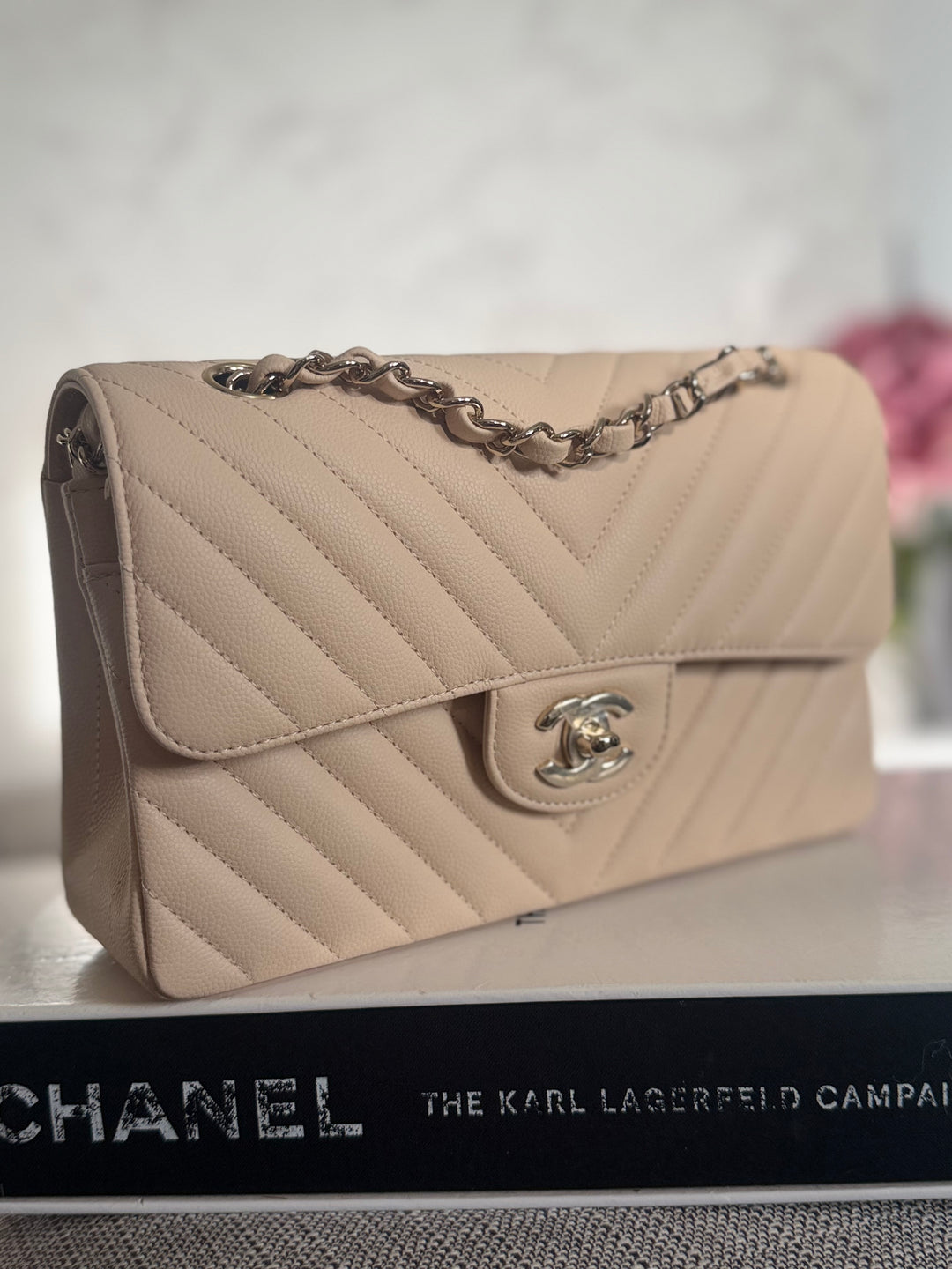CHANEL series 31 Beige Caviar LGHW Chevron Small timeless Classic double flap Bag 2020/2021