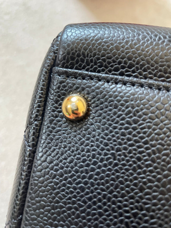 Petite Timeless Tote (PTT) in Black caviar GHW series 14 2011