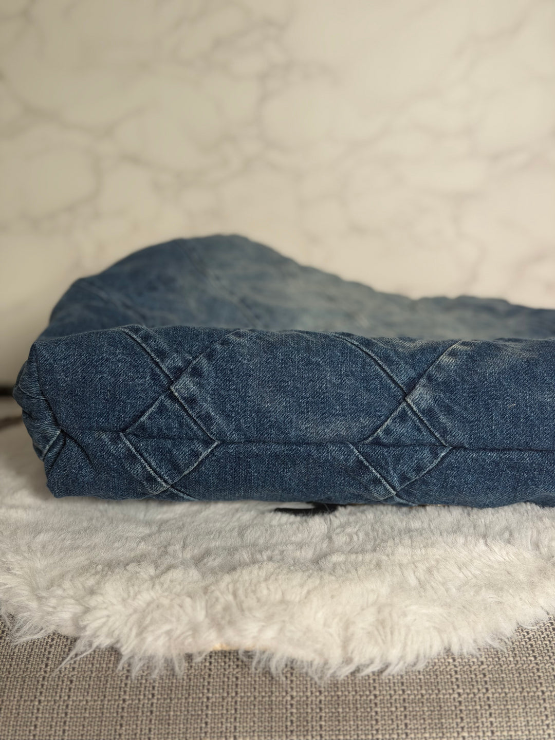 CHANEL Denim 22 Hobo Bag size Medium SHW with detachable pouch 2022