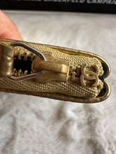 Load image into Gallery viewer, Chanel 19A Gold Calf skin Croc Embossed Mini O Case with Aged GHW
