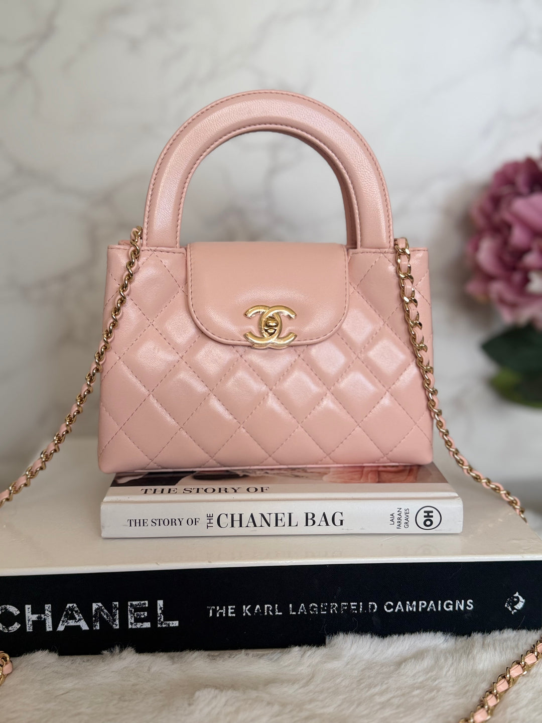 CHANEL 26B Light Pink Calf Skin Kelly Shopping Bag size Small 19 cms 2026