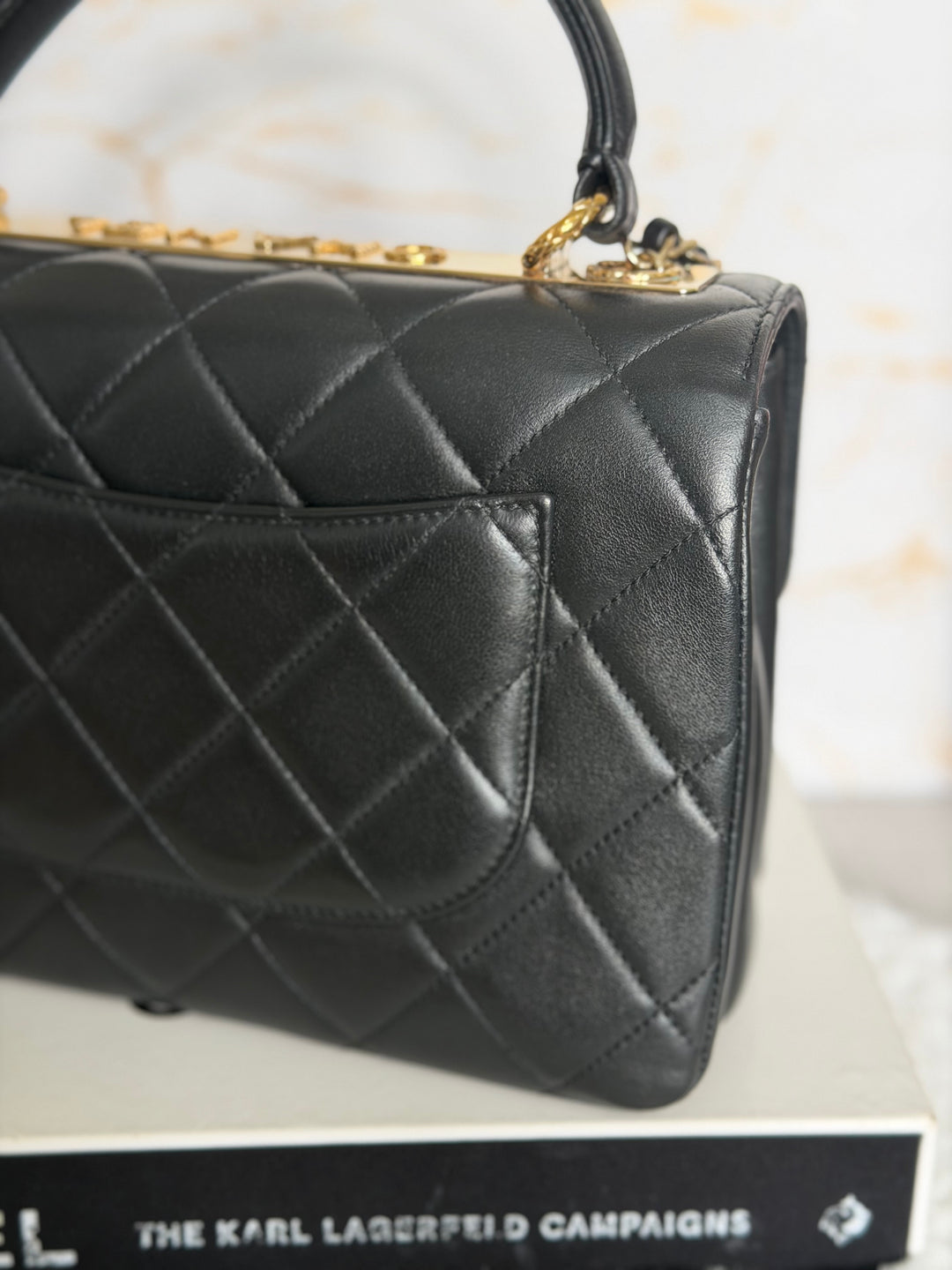CHANEL Black Lambskin LGHW Trendy CC Flap Bag size SMALL with Non detachable Shoulder strap 2023