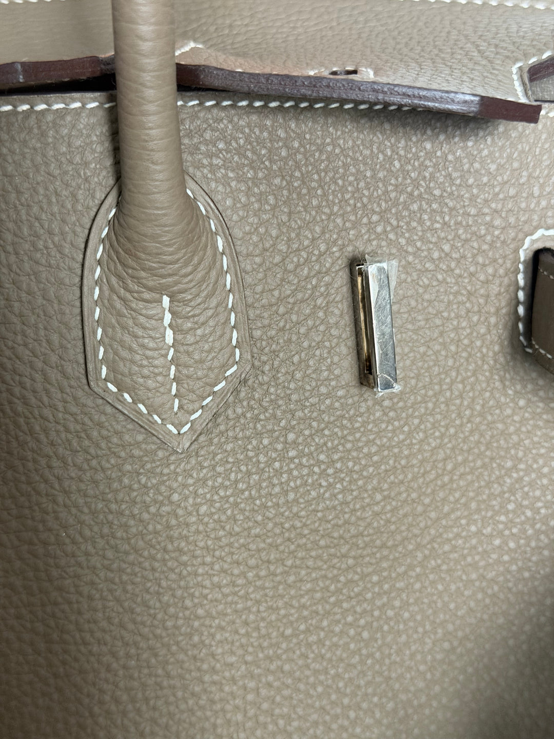 Hermès Etoupe Togo Leather PHW Birkin 30 Stamp A 2017