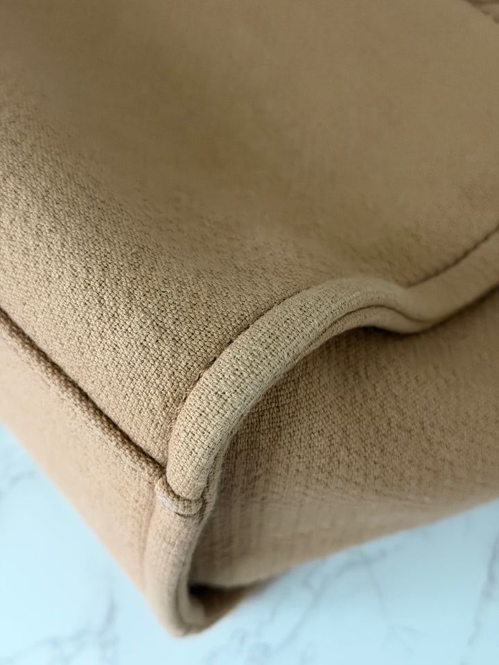 CHANEL 24P collection 2024 Beige Tweed Deauville Tote size Small with top handle LGHW and pouch