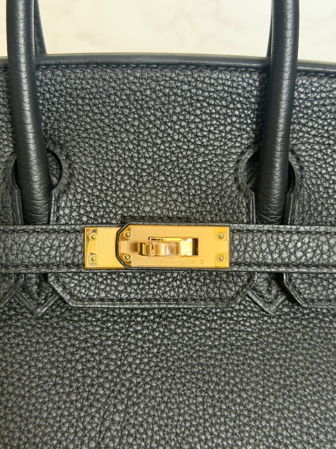 WA/Email to purchase only- HERMÈS Noir Black 89 Togo Leather GHW Birkin 25 Stamp U 2022 Kept unused