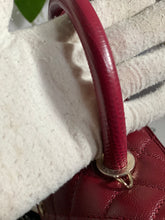 Load image into Gallery viewer, Chanel 21A 2021 Fall/Winter collection Burgundy caviar LGHW Coco Handle Flap Bag size Small with detachable Shoulder Strap
