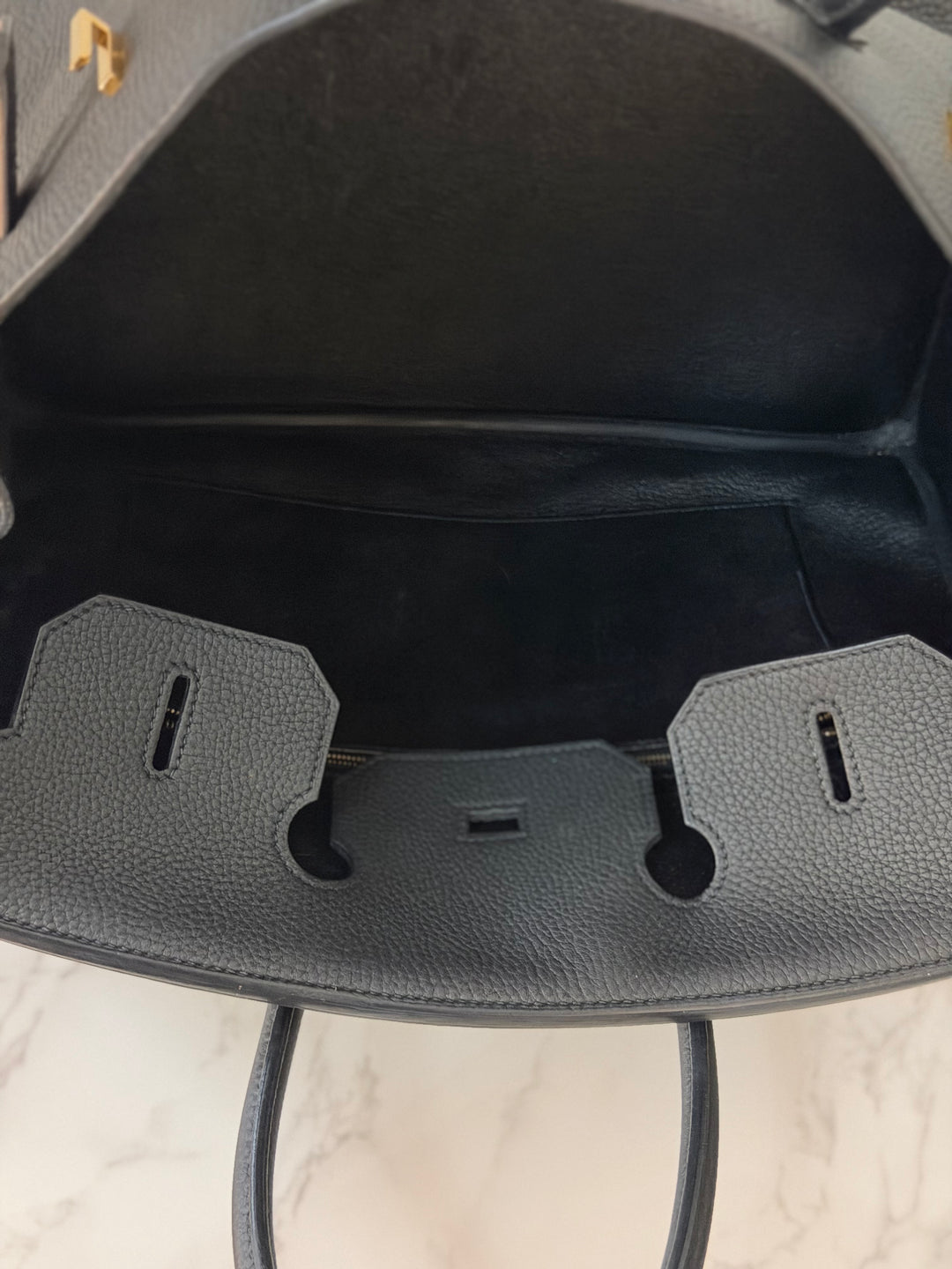 Hermes Birkin 35 Noir Black Togo Leather GHW Stamp T 2015