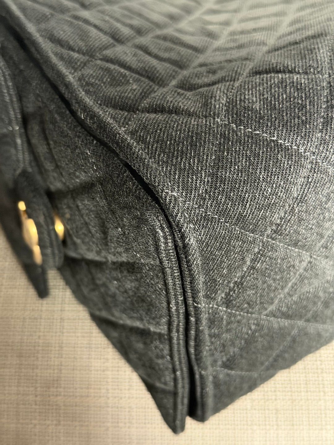 CHANEL 25S 2025 Black Denim Medium 25 Hobo Bag with Detachable Pouch Aged GHW