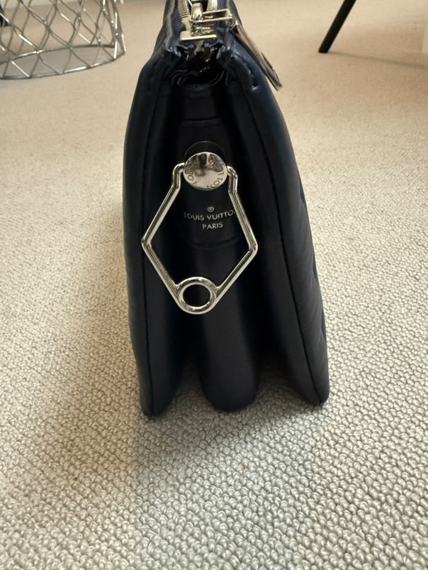 LOUIS VUITTON LV Coussin PM Navy Leather SHW