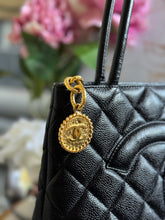 Load image into Gallery viewer, Chanel series 7 Vintage 2002-2003 Black Caviar GHW Medallion Tote Bag
