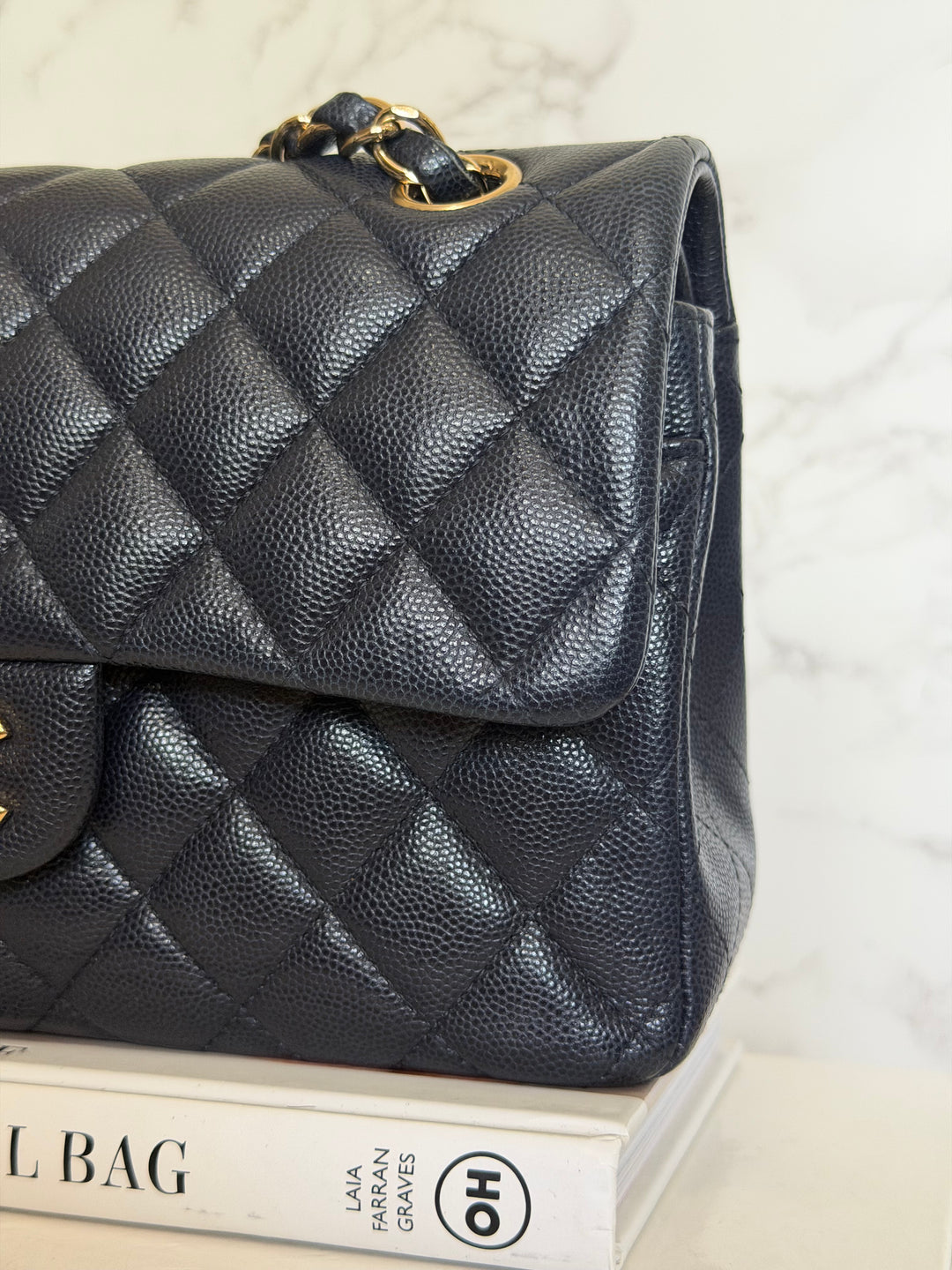 CHANEL series 31 Dark Navy Caviar LGHW Small Timeless Classic Double Flap Bag 2020/2021