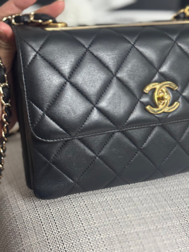 Chanel series 29 (2019) Black Lambskin LGHW Trendy CC Shoulder Flap Bag