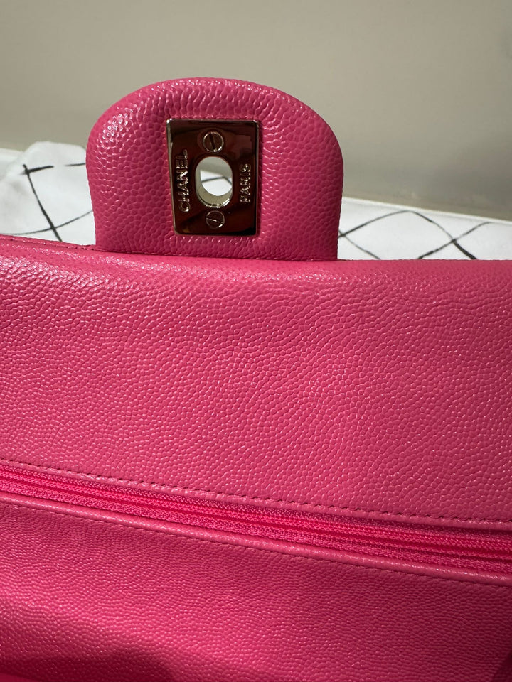 CHANEL 21C collection series 30 Barbie Pink Caviar LGHW Medium Timeless Classic Double Flap Bag