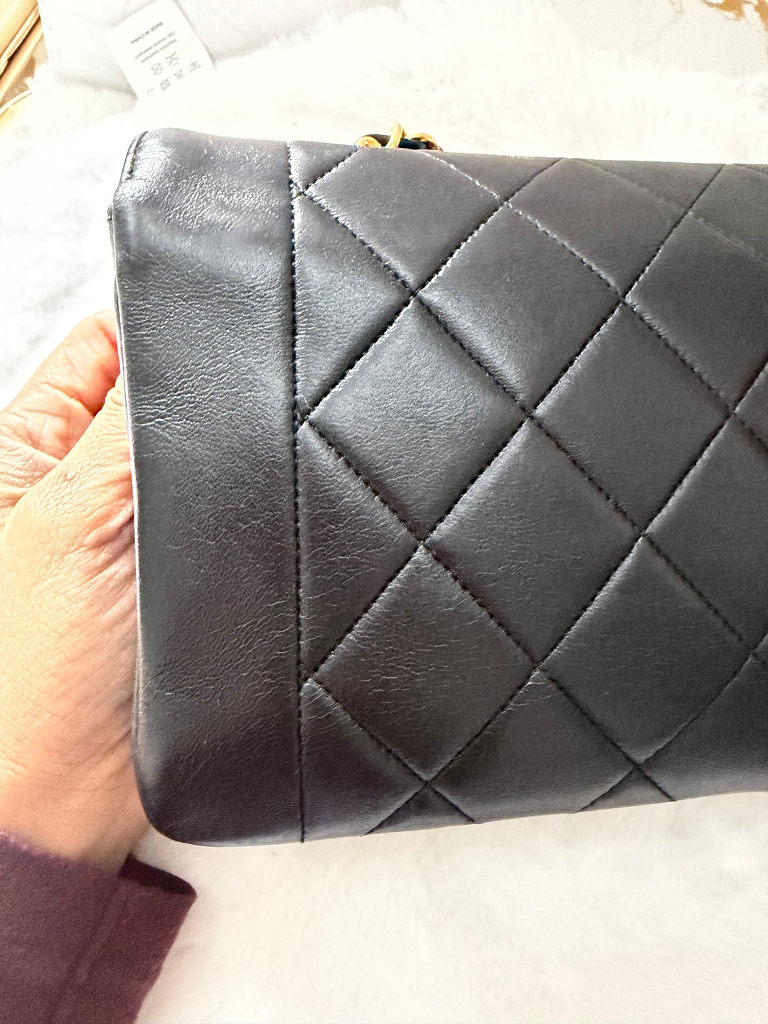 CHANEL Vintage series 2 24k GHW Hardware Diana Flap Bag size SMALL 1991-1994