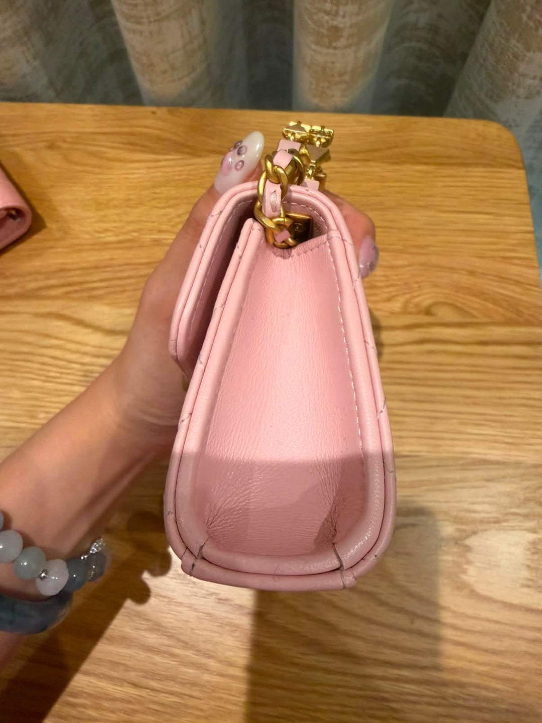 CHANEL Pink Lambskin GHW Mini Vanity with top handle