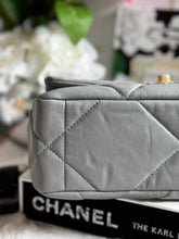 Load image into Gallery viewer, Chanel 19 size Small series 29 2020 Cruise Collection 20C Grey Lambskin Mixed HW Flap Bag
