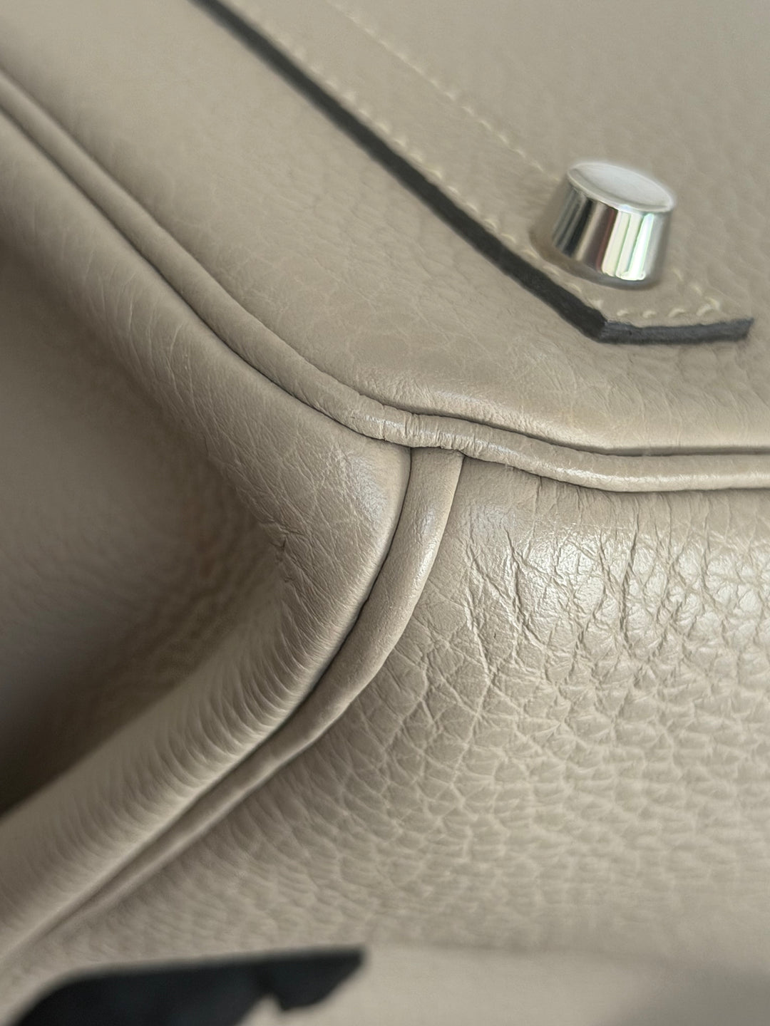 Hermès Gris Tourterelle Togo Leather PHW Birkin 30 Stamp T 2015