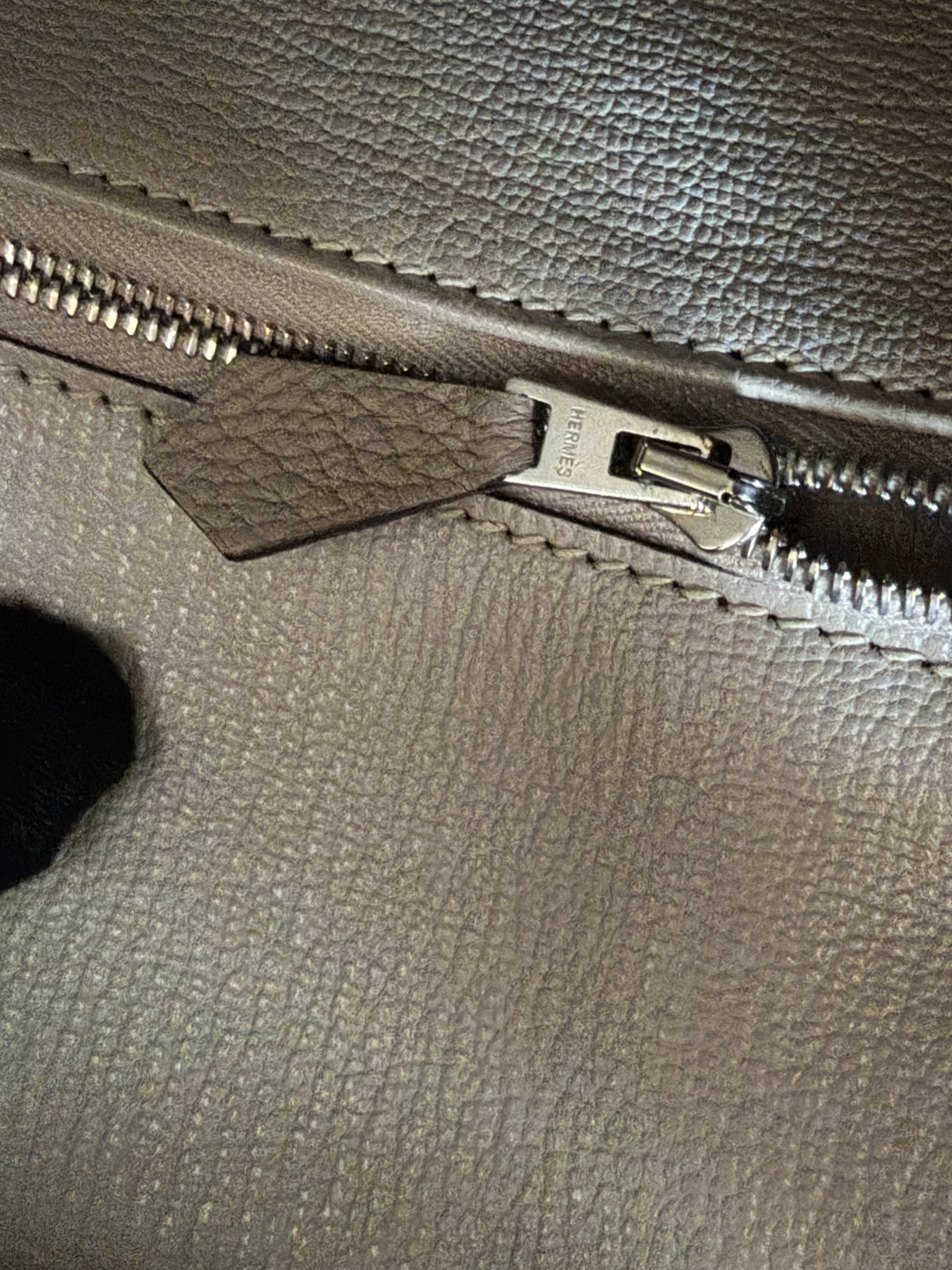 Hermès Gris Tourterelle Togo Leather PHW Birkin 30 Stamp T 2015