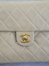 Load image into Gallery viewer, Chanel series 1 Beige Lambskin 24K GHW Vintage Mini Flap Bag
