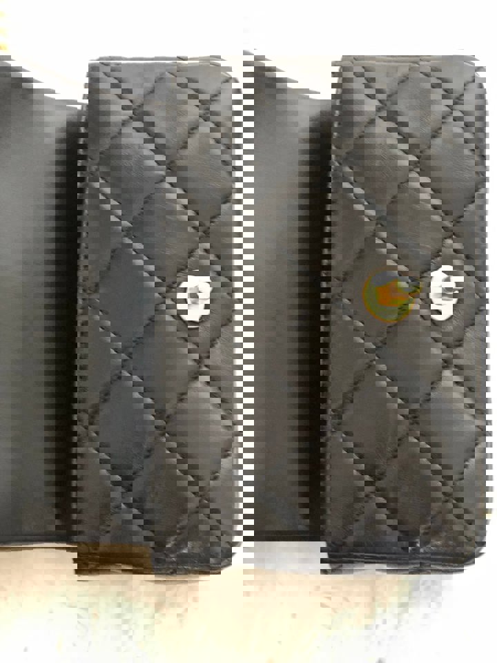 Chanel 22P Black Lambskin GHW Square mini flap bag