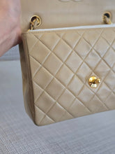 Load image into Gallery viewer, Chanel series 1 Beige Lambskin 24K GHW Vintage Mini Flap Bag
