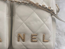 Load image into Gallery viewer, Chanel 22C White Calfskin GHW Small Camera Case Bag with Adjustable Strap
