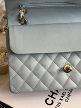 Load image into Gallery viewer, Chanel 22P Blue Caviar LGHW Medium ML Timeless Classic Double Flap Bag

