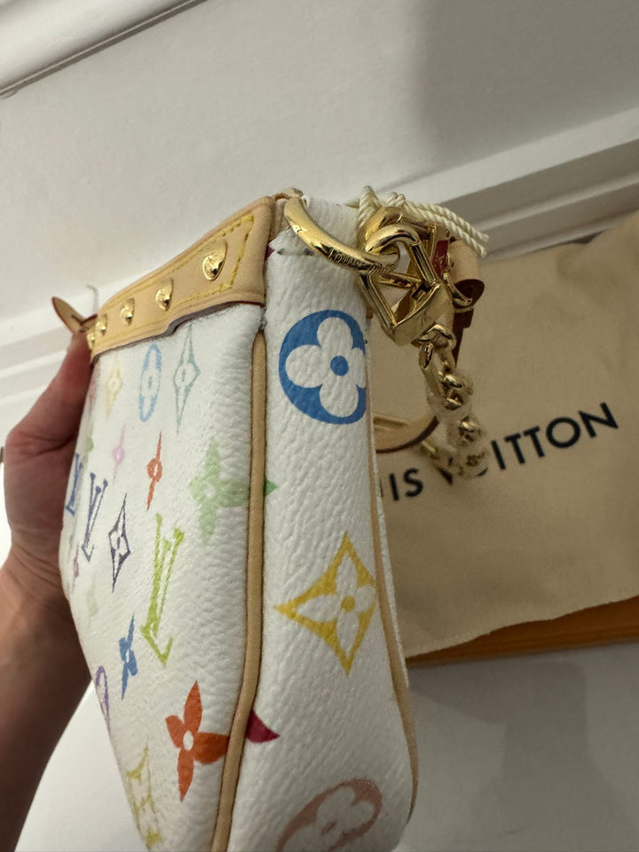 LOUIS VUITTON LV x TM Multicolor Monogram Pochette Accessoires Blanc/White