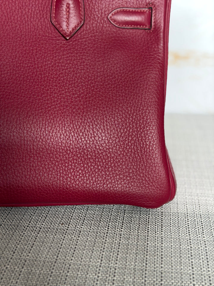 WA/Email to Purchase only- Hermes Rouge Grenat Togo Leather GHW Birkin 35 Stamp X 2016